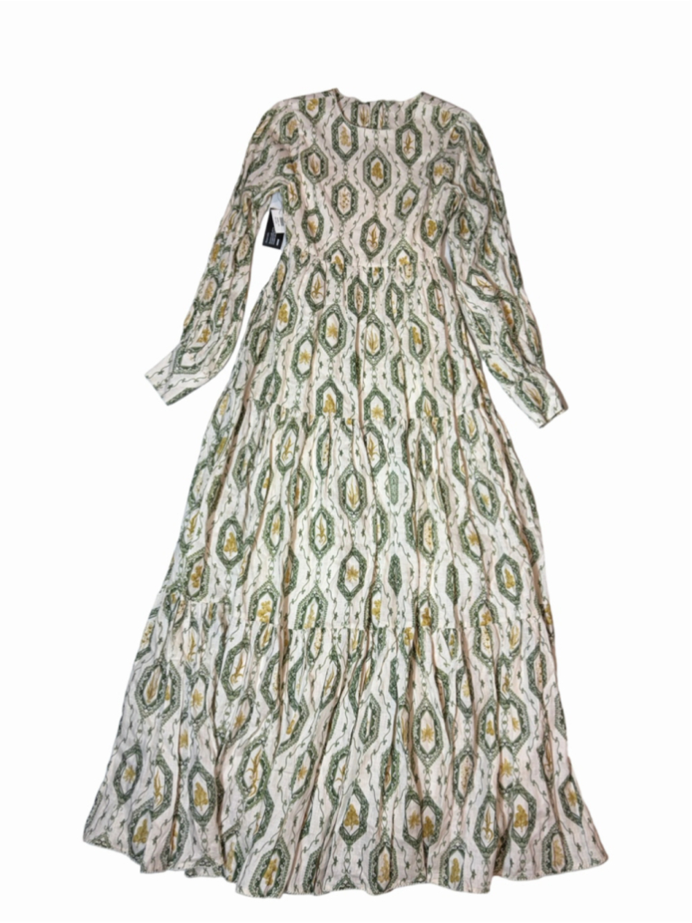 Agua by Agua Bendita Nuez Calado Botanical Linen Maxi Dress